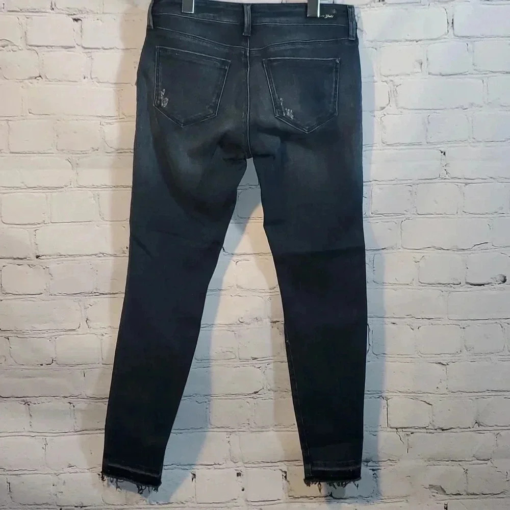 MAVI Blue Jeans ADRIANA Ankle Mid Rise Super Skinny Distressed Raw Hem Size 27 - Picture 6 of 16